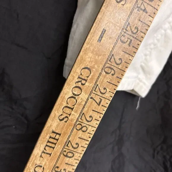 Calvin Klein Legging Jeans Womens 8 Ivory Velvet Slim Fit Stretch Toothpick - Picture 6 of 8